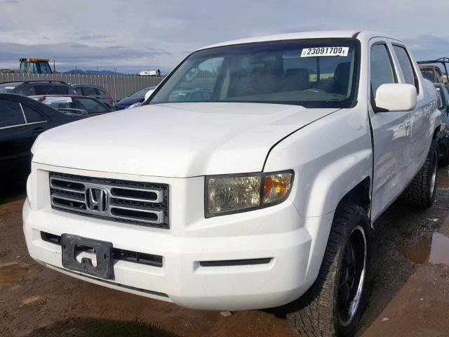 2HJYK16406H571856 - 2006 HONDA RIDGELINE WHITE photo 2