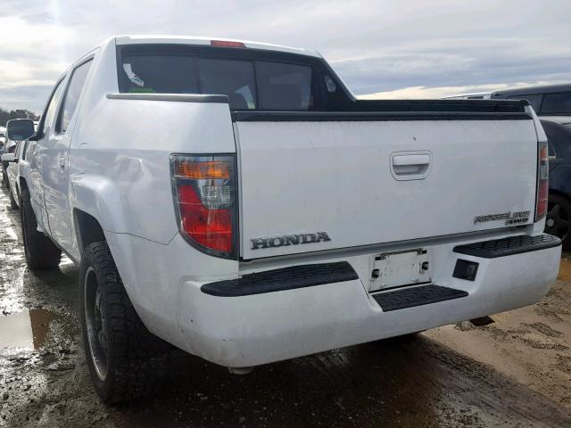 2HJYK16406H571856 - 2006 HONDA RIDGELINE WHITE photo 3