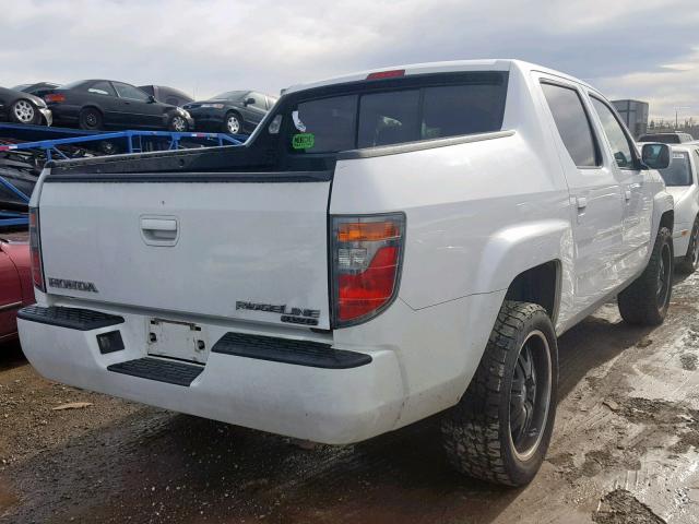 2HJYK16406H571856 - 2006 HONDA RIDGELINE WHITE photo 4