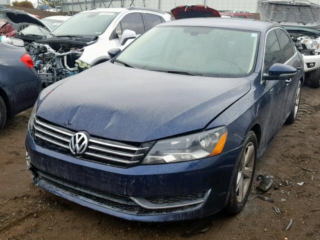 1VWBP7A33CC085969 - 2012 VOLKSWAGEN PASSAT SE BLUE photo 2