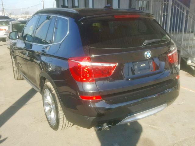 5UXWZ7C53H0V86235 - 2017 BMW X3 SDRIVE2 BLACK photo 3