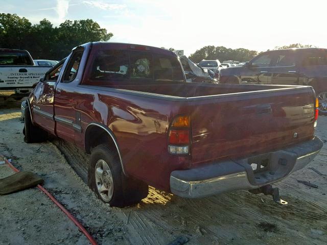 5TBBT44141S171206 - 2001 TOYOTA TUNDRA ACC BURGUNDY photo 3