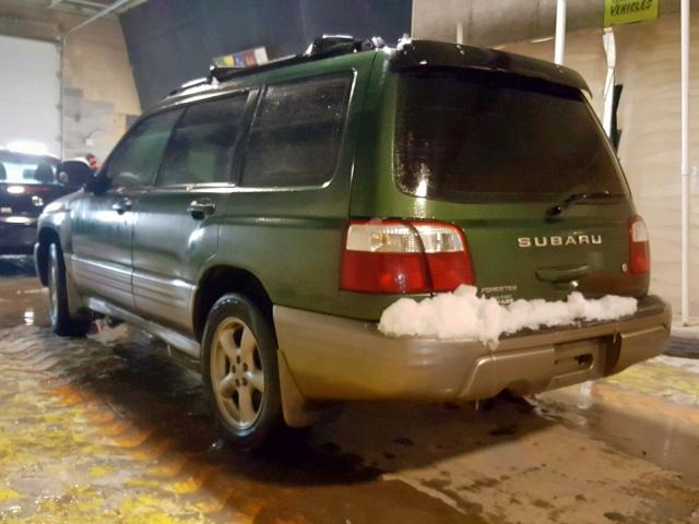 JF1SF65562H711811 - 2002 SUBARU FORESTER S GREEN photo 3