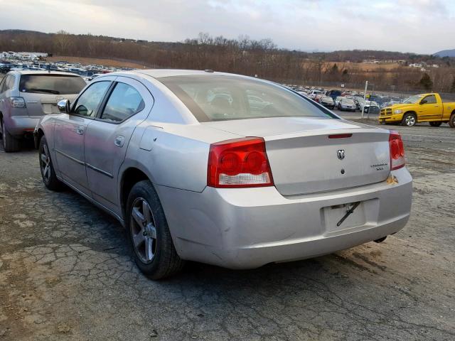 2B3CA3CV3AH267411 - 2010 DODGE CHARGER SX SILVER photo 3