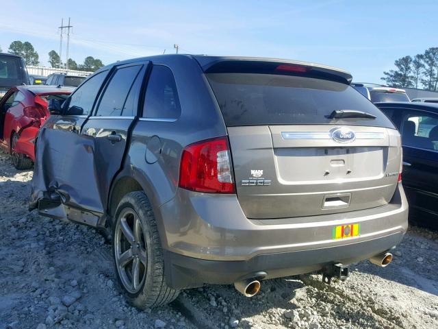 2FMDK3KC7CBA66502 - 2012 FORD EDGE LIMIT 灰色 照片 3