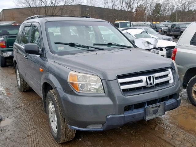 2HKYF18117H540216 - 2007 HONDA PILOT LX GRAY photo 1