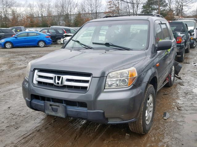 2HKYF18117H540216 - 2007 HONDA PILOT LX GRAY photo 2