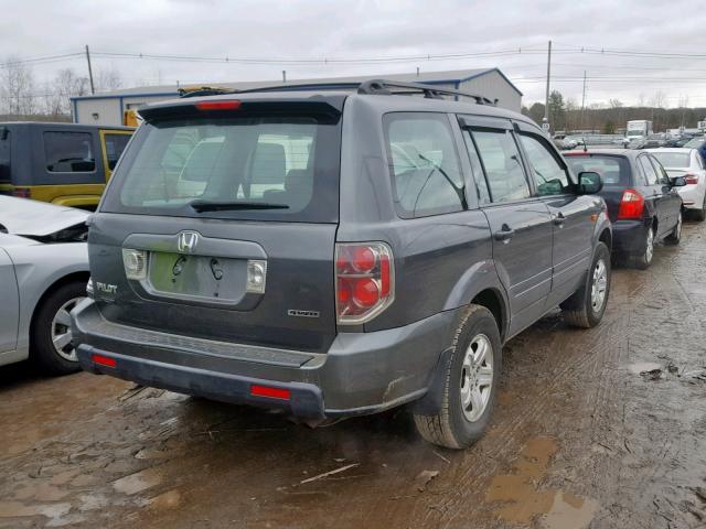 2HKYF18117H540216 - 2007 HONDA PILOT LX GRAY photo 4