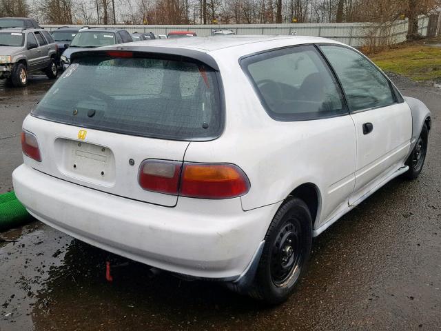 2HGEH2355PH523457 - 1993 HONDA CIVIC CX WHITE photo 4