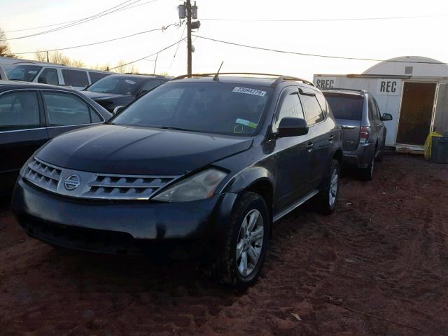 JN8AZ08W76W507541 - 2006 NISSAN MURANO SL BLACK photo 2