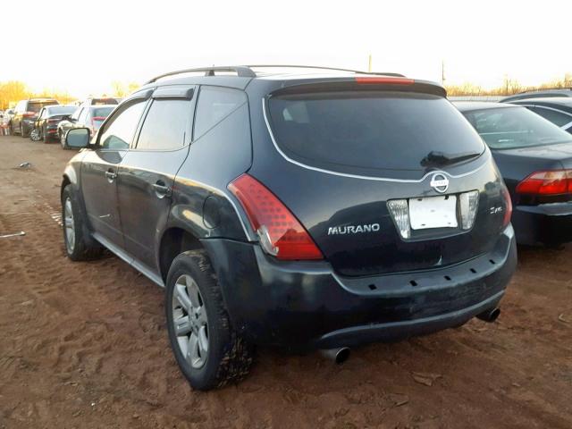 JN8AZ08W76W507541 - 2006 NISSAN MURANO SL BLACK photo 3