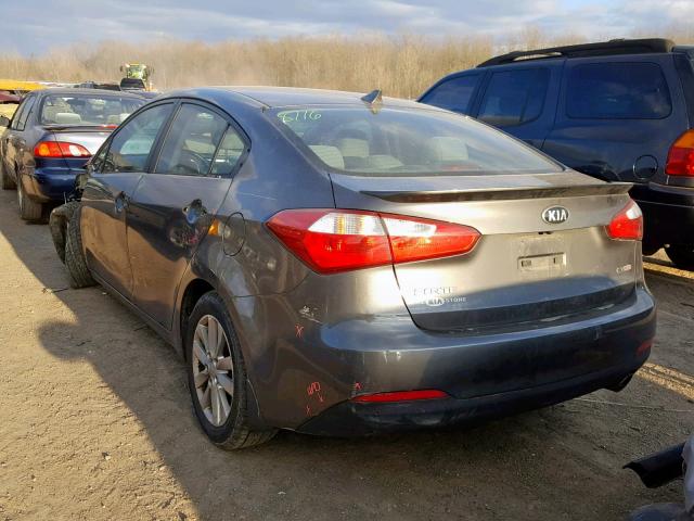 KNAFX4A82E5100769 - 2014 KIA FORTE EX GRAY photo 3