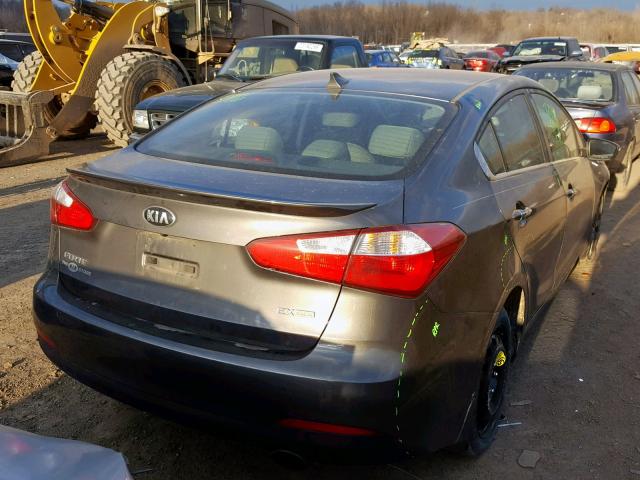 KNAFX4A82E5100769 - 2014 KIA FORTE EX GRAY photo 4