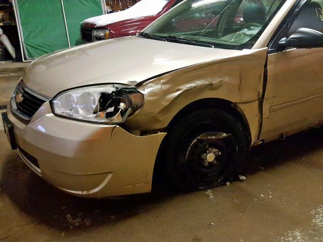 1G1ZS58F17F212042 - 2007 CHEVROLET MALIBU LS ოქროსფერი ფოტო 9