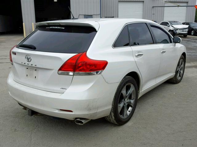 4T3BK3BB0AU027599 - 2010 TOYOTA VENZA BASE WHITE photo 4