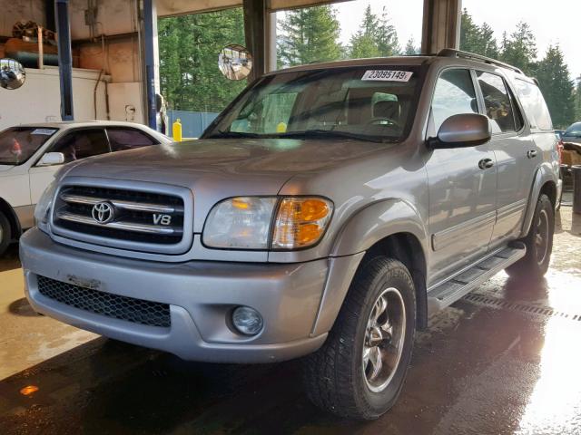 5TDBT48AX2S085403 - 2002 TOYOTA SEQUOIA LI GRAY photo 2