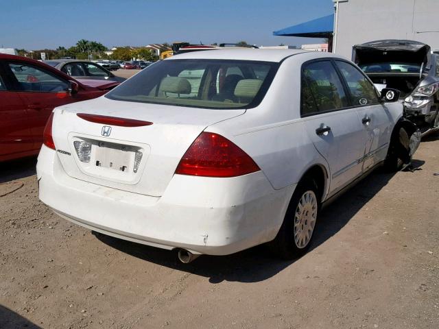 1HGCM561X7A023225 - 2007 HONDA ACCORD VAL WHITE photo 4