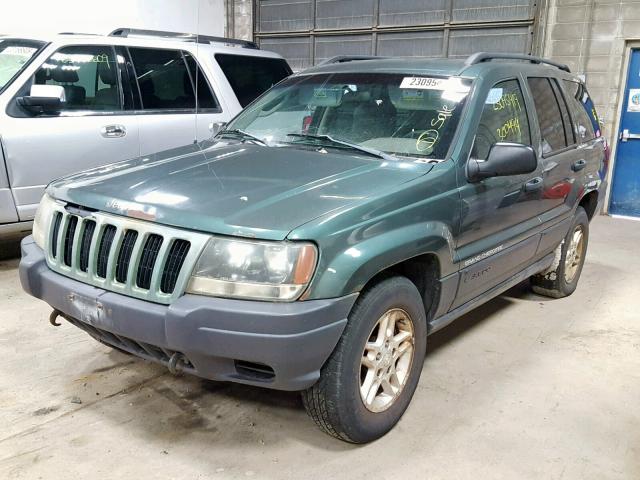 1J4GW48S03C592376 - 2003 JEEP GRAND CHER GREEN photo 2