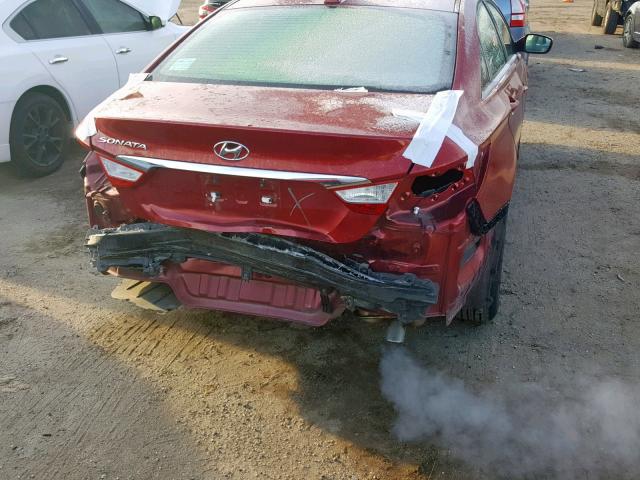 5NPEB4AC4EH834329 - 2014 HYUNDAI SONATA GLS BURGUNDY photo 9