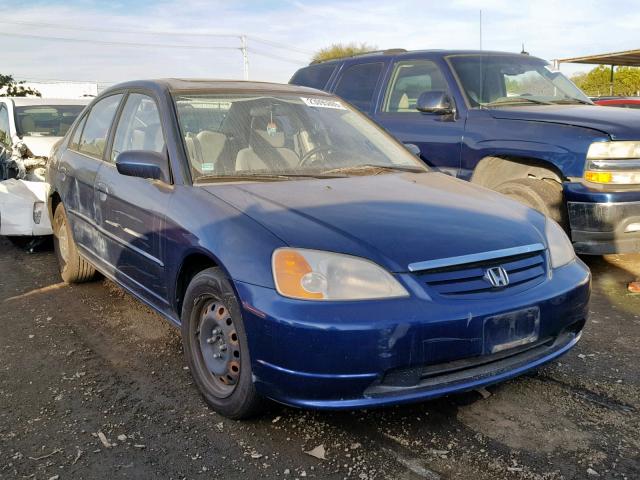 1HGES26751L019516 - 2001 HONDA CIVIC EX ლურჯი ფოტო 1