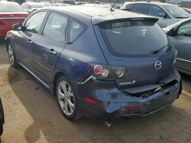 JM1BK344981118460 - 2008 MAZDA 3 HATCHBAC CHARCOAL photo 3