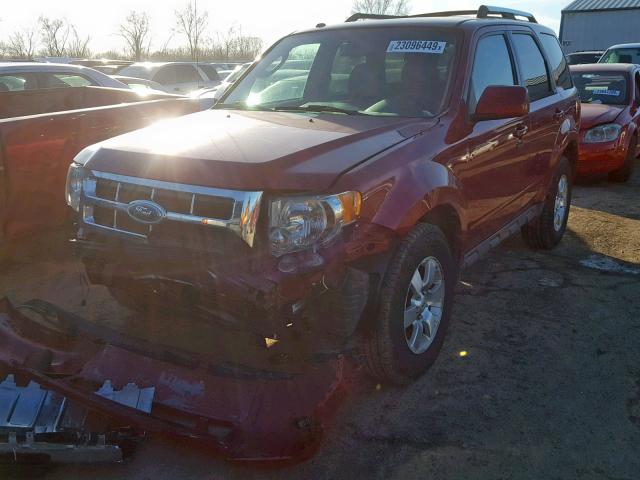 1FMCU0E75AKA79982 - 2010 FORD ESCAPE LIM Tünd qırmızı foto 2