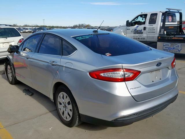 3FA6P0G72ER254802 - 2014 FORD FUSION S SILVER photo 3