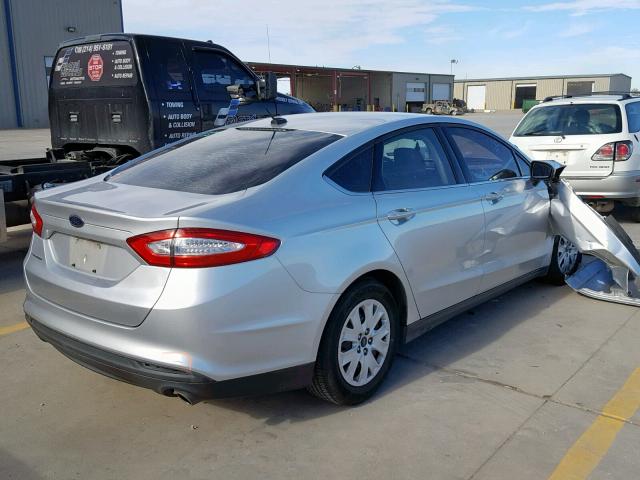 3FA6P0G72ER254802 - 2014 FORD FUSION S SILVER photo 4