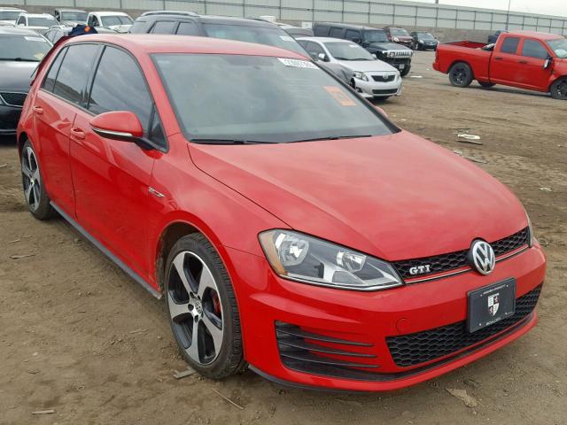 3VW4T7AUXHM036822 - 2017 VOLKSWAGEN GTI S RED photo 1