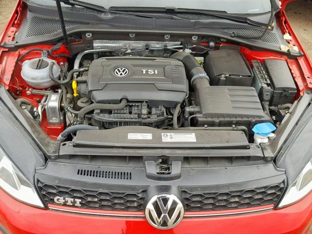 3VW4T7AUXHM036822 - 2017 VOLKSWAGEN GTI S RED photo 7