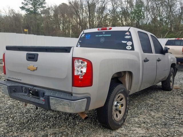 2GCEC13C381175142 - 2008 CHEVROLET SILVERADO SILVER photo 4