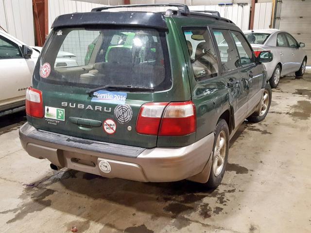 JF1SF655X2H723430 - 2002 SUBARU FORESTER S Yaşıl foto 4