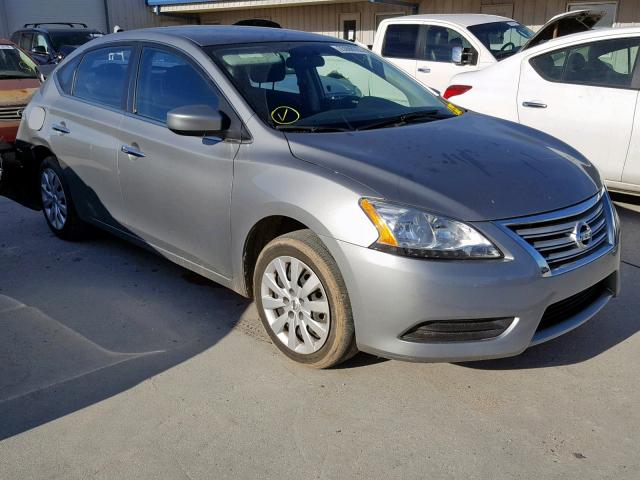 3N1AB7AP3EL689323 - 2014 NISSAN SENTRA S GRAY photo 1