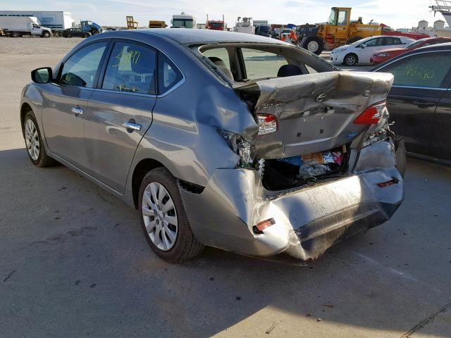 3N1AB7AP3EL689323 - 2014 NISSAN SENTRA S GRAY photo 3