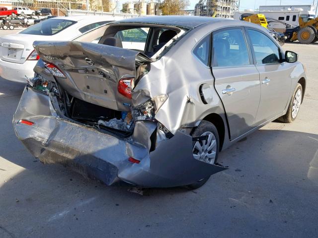 3N1AB7AP3EL689323 - 2014 NISSAN SENTRA S GRAY photo 4