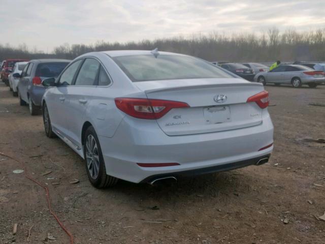 5NPE34AF0FH051565 - 2015 HYUNDAI SONATA SPO WHITE photo 3