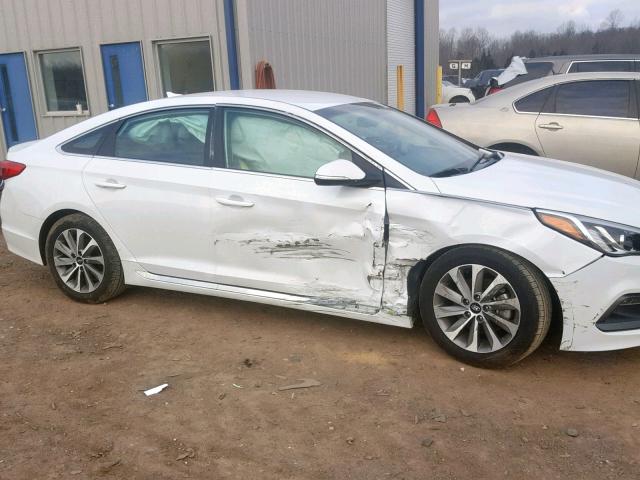 5NPE34AF0FH051565 - 2015 HYUNDAI SONATA SPO WHITE photo 9