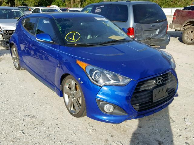 KMHTC6AEXDU144909 - 2013 HYUNDAI VELOSTER T BLUE photo 1