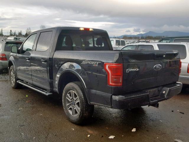 1FTEW1EG3HKC06106 - 2017 FORD F150 SUPER BLACK photo 3