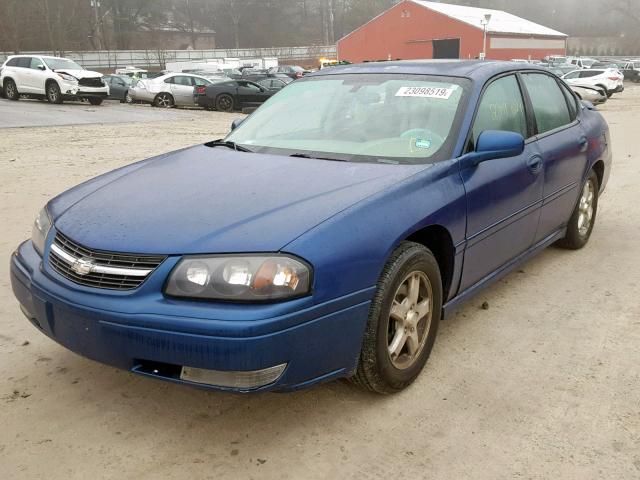 2G1WH52K959205725 - 2005 CHEVROLET IMPALA LS BLUE photo 2