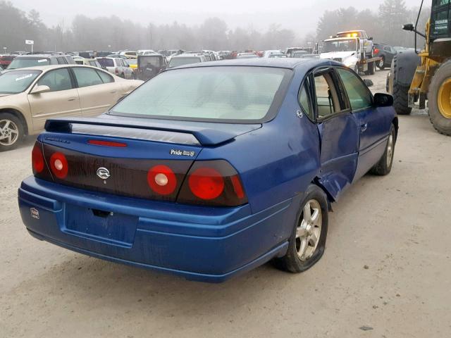 2G1WH52K959205725 - 2005 CHEVROLET IMPALA LS BLUE photo 4