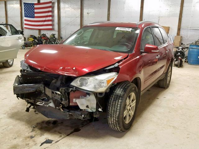 1GNKRGED8BJ146363 - 2011 CHEVROLET TRAVERSE L MAROON photo 2