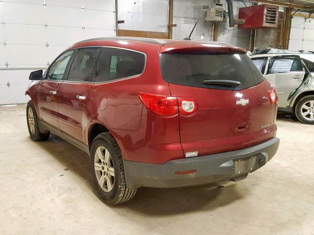 1GNKRGED8BJ146363 - 2011 CHEVROLET TRAVERSE L MAROON photo 3