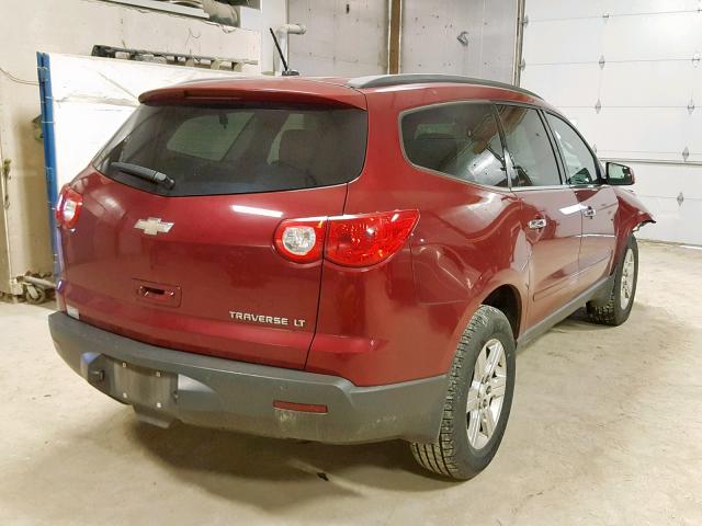 1GNKRGED8BJ146363 - 2011 CHEVROLET TRAVERSE L MAROON photo 4