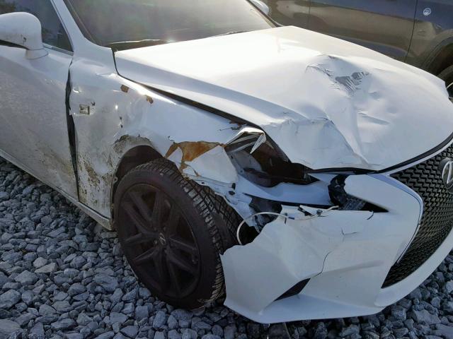 JTHBE1D22F5020580 - 2015 LEXUS IS 350 WHITE photo 9