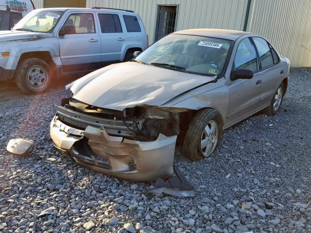 1G1JF52F137320952 - 2003 CHEVROLET CAVALIER L TAN photo 2