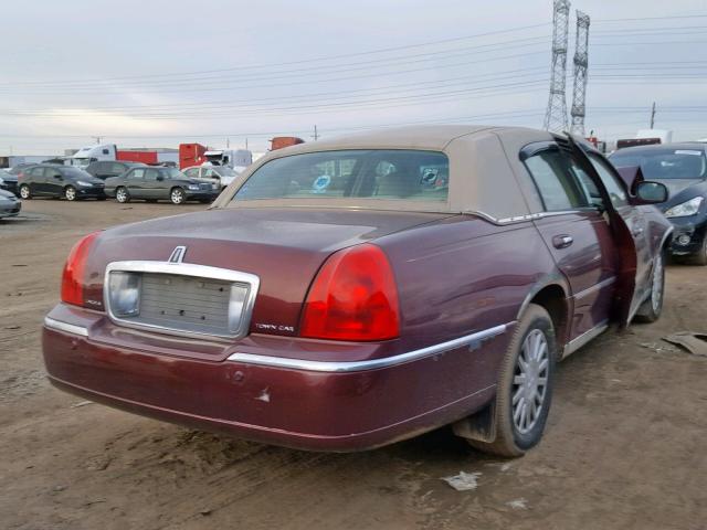 1LNHM81W23Y647753 - 2003 LINCOLN TOWN CAR E MAROON photo 4