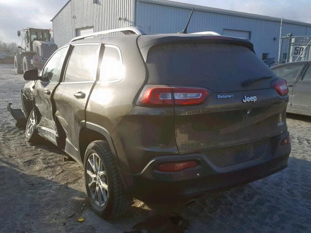 1C4PJLCB3FW590453 - 2015 JEEP CHEROKEE L BLACK photo 3