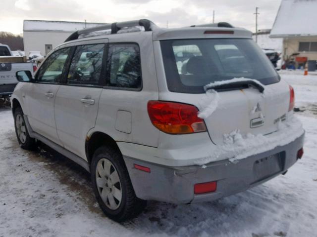 JA4LZ31F34U004088 - 2004 MITSUBISHI OUTLANDER WHITE photo 3