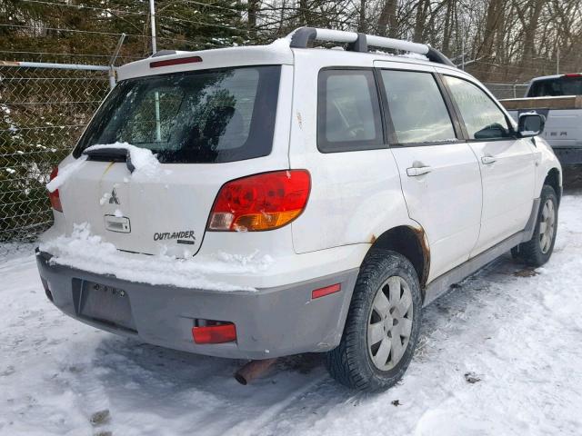 JA4LZ31F34U004088 - 2004 MITSUBISHI OUTLANDER WHITE photo 4